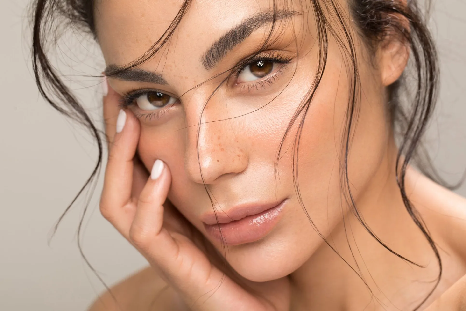 Close-up beauty portrait showcasing natural skin results in Tampa